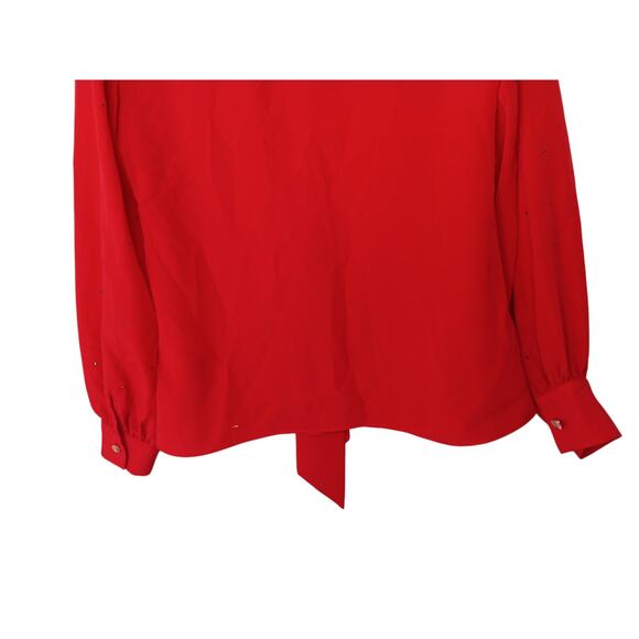 New Ted Baker Red Sparkle Rhinestone Holiday Blouse Size 0 (US XS) $225 - Picture 8 of 16